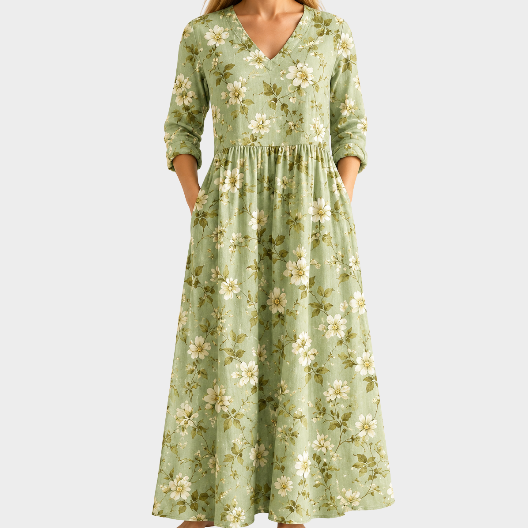 Alina - Long Printed Dress