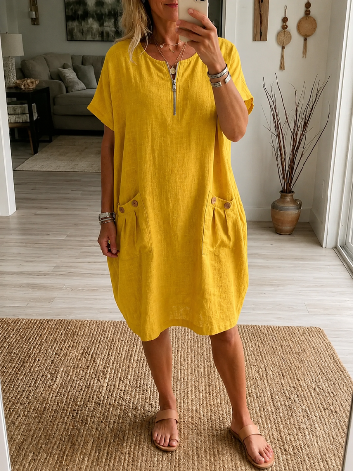 Pascale™ - Zip-Front Maxi Dress