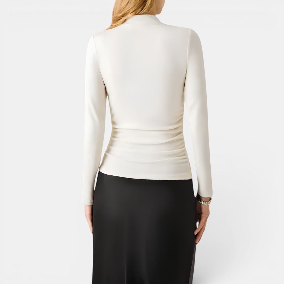 MARLENA™ – Thermal Ruched Mockneck Top