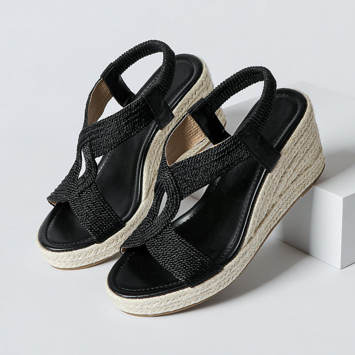 Raine – Braided Platform Wedge Sandals