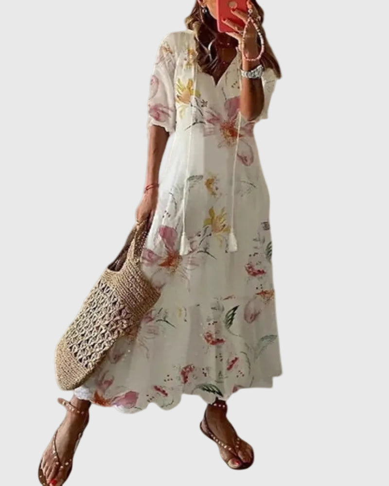 Amalia - Boho Vintage Summer Maxi Dress