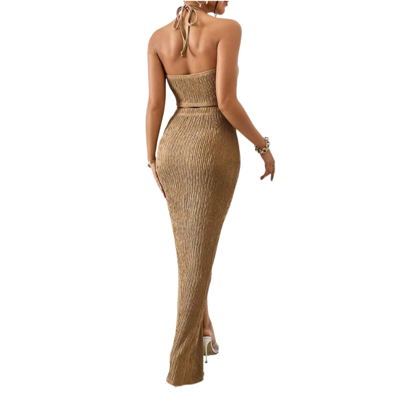 ADIE™ – Chic Crop Top and Split Hem Skirt Set
