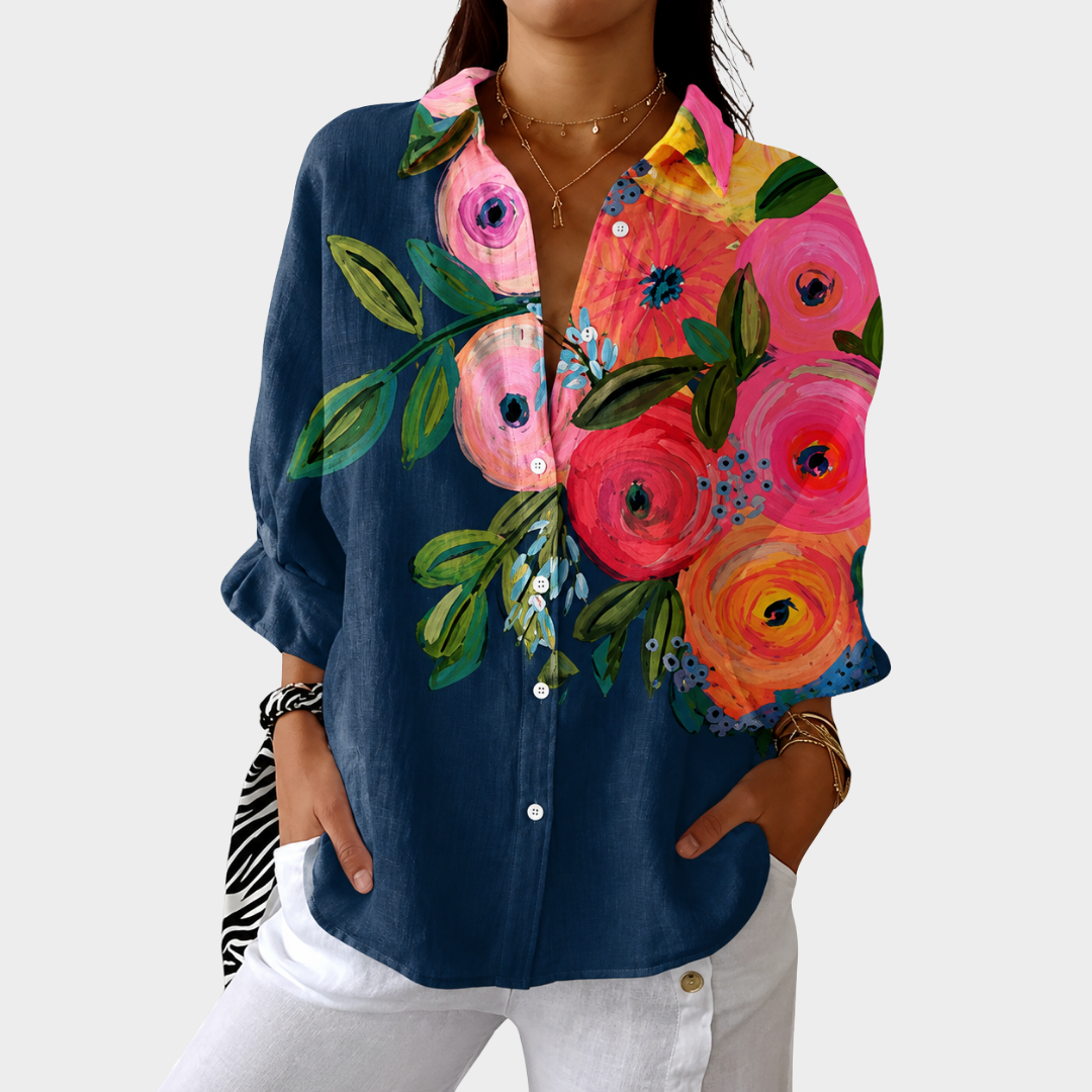 Tina - Light and Colorful Printed Blouse