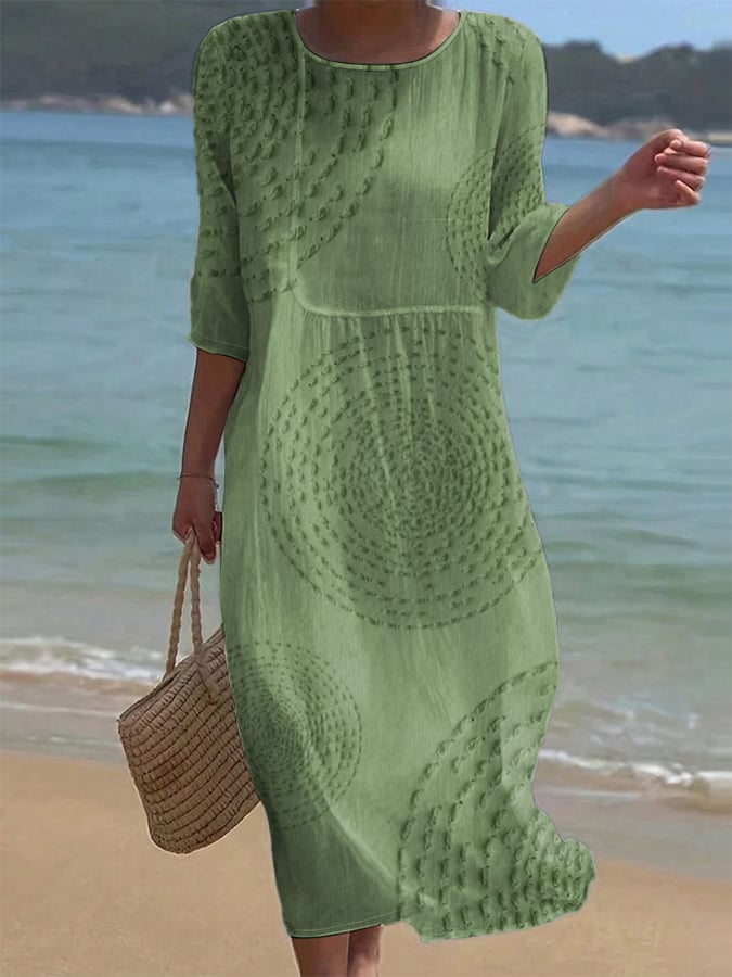 Aria - Embroidered Casual Dress for Women