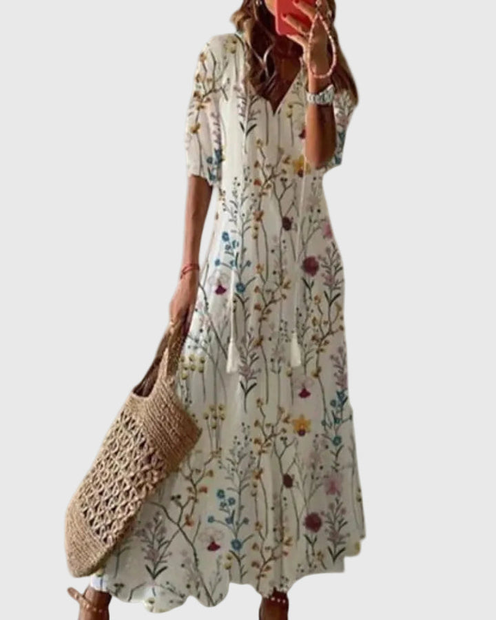Amalia - Boho Vintage Summer Maxi Dress