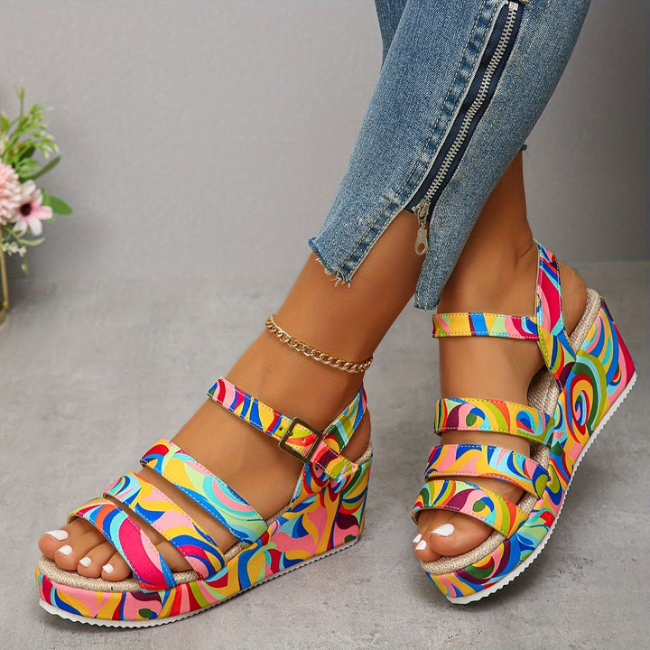 Solene - Platform Ankle Strap Sandals for Effortless Height
