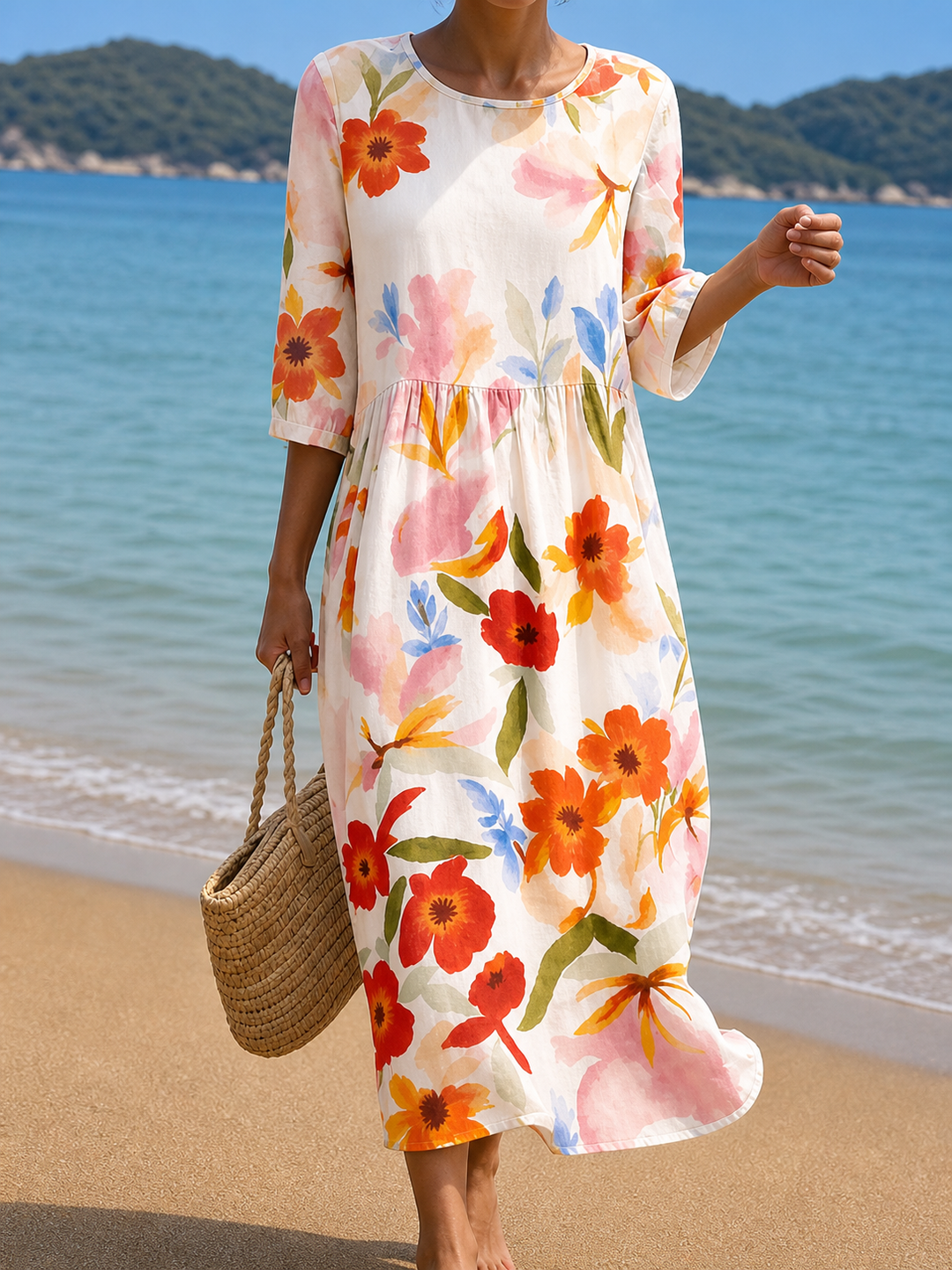 Kaia - Casual Floral Print Dress for Women