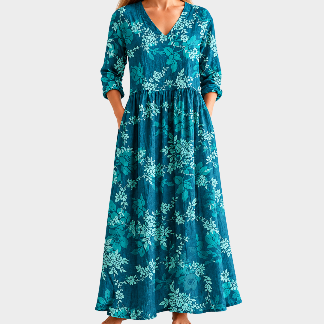 Odette - Printed Pocket Maxi Dress
