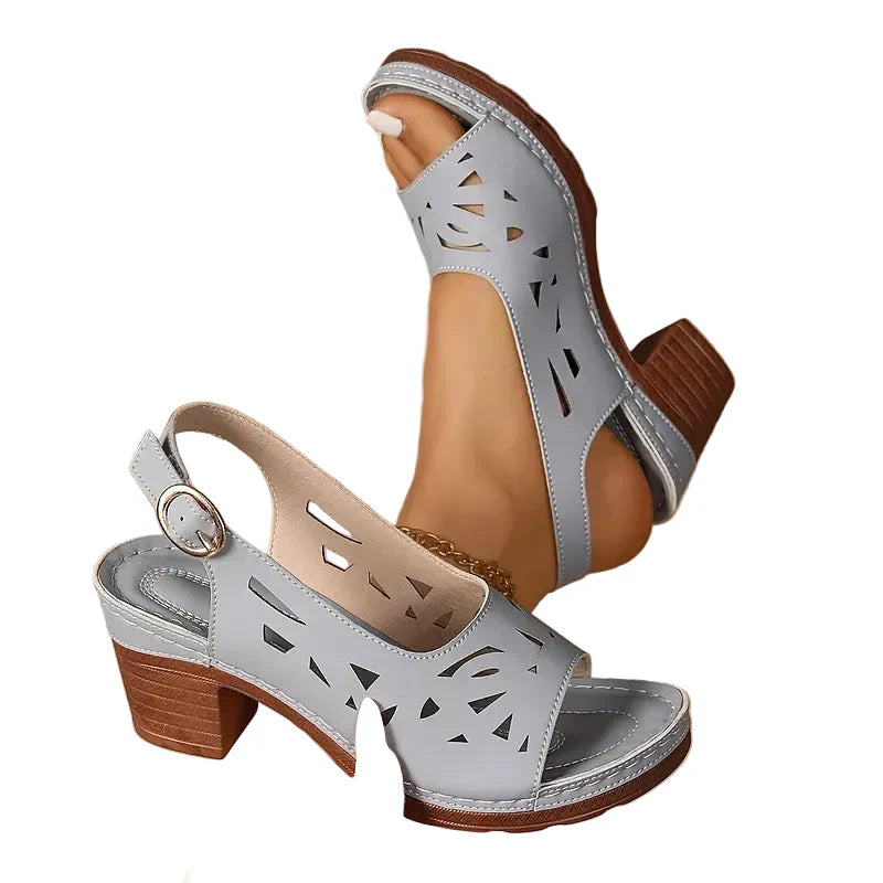 Alina – Ankle Strap Block Heel Sandals