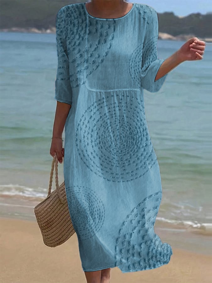 Dovie - Casual Embroidered Dress for Women