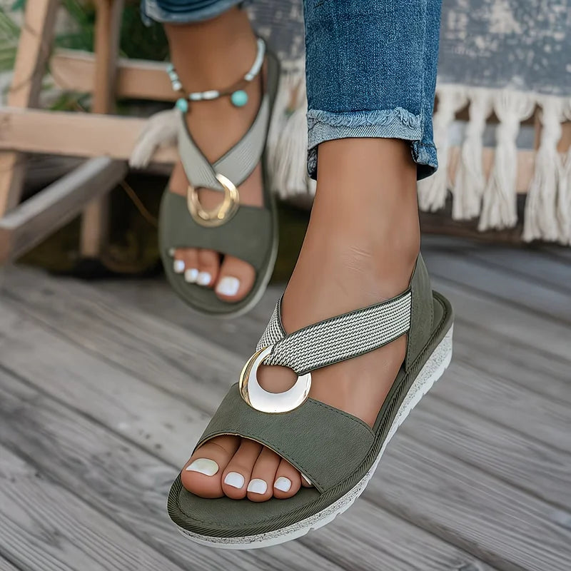 Indira – Flat Buckle Comfort Sandals