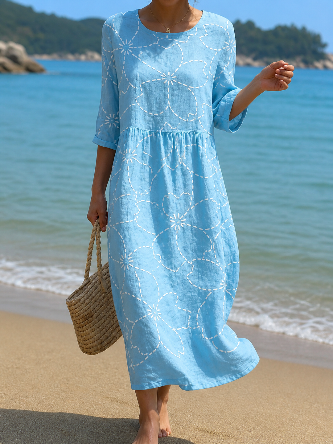 Yolanda - Casual Floral Print Dress for Women