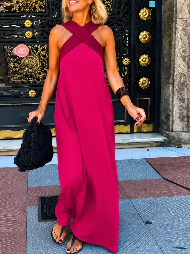 Quirine™ - Wrap-Front Maxi Dress
