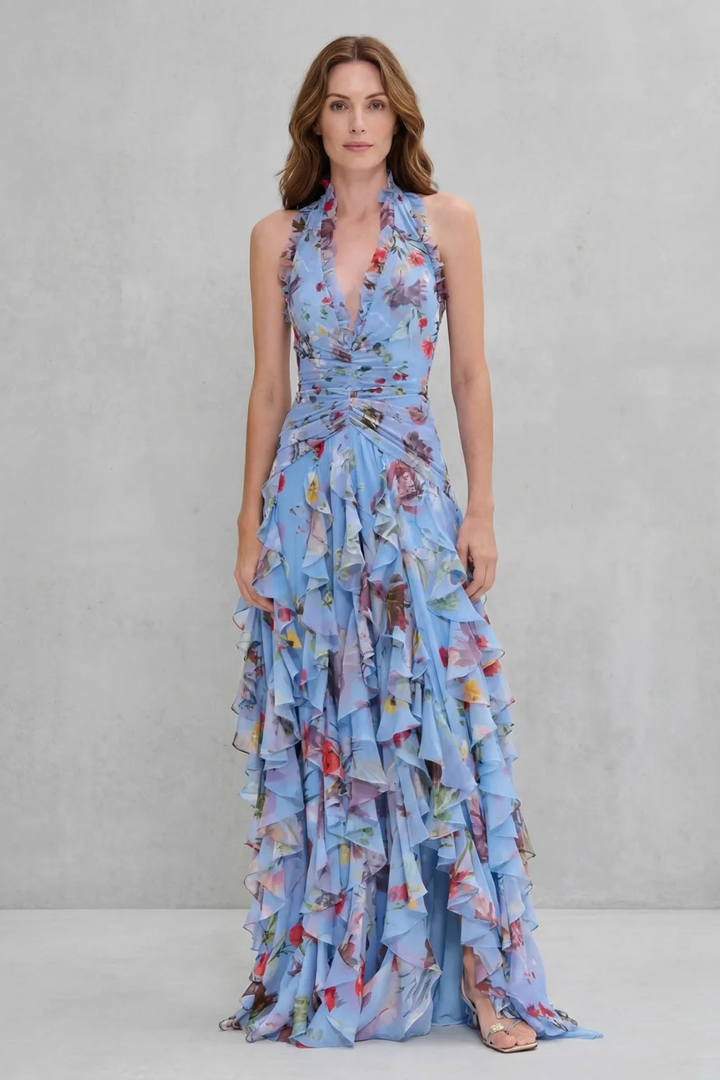 Poppy - Elegant Halter-Neck Maxi Dress