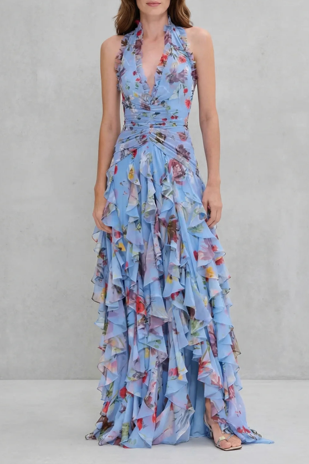Poppy - Elegant Halter-Neck Maxi Dress