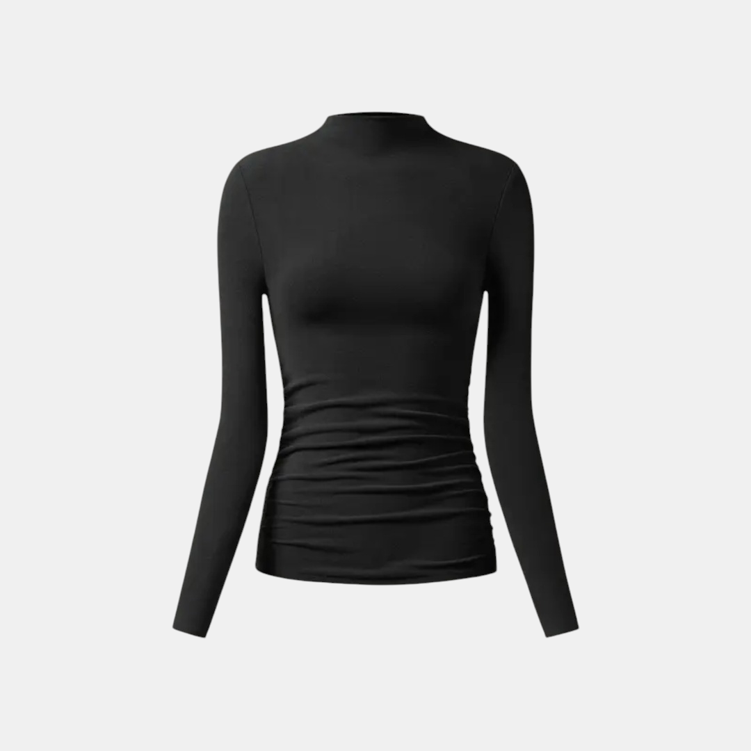 MARLENA™ – Thermal Ruched Mockneck Top
