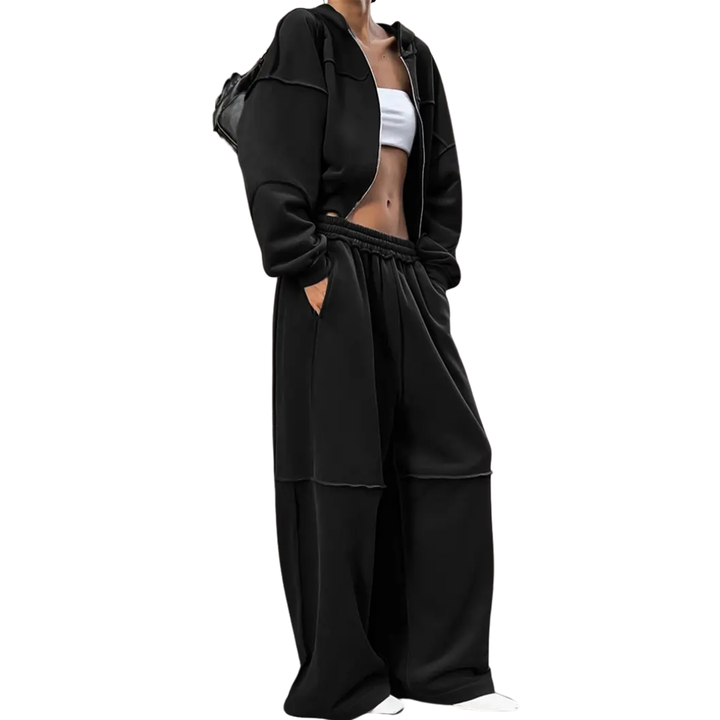 JOSLYN™ – Cozy Zip-Up Hoodie Two-Piece Set