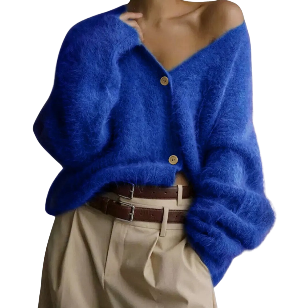 BRISEIS™ – Cozy V-Neck Button Cardigan
