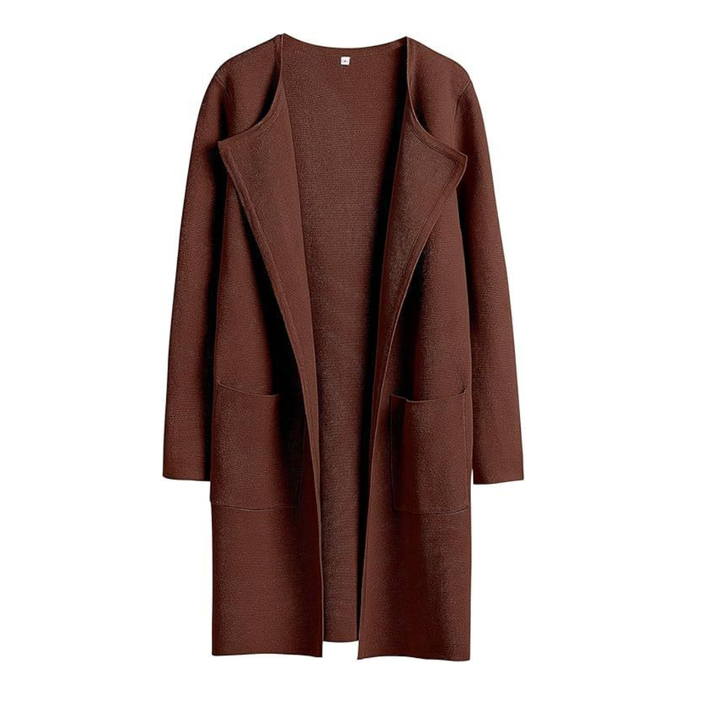 FREJА™ – Cozy Lapel Open-Front Knit Cardigan