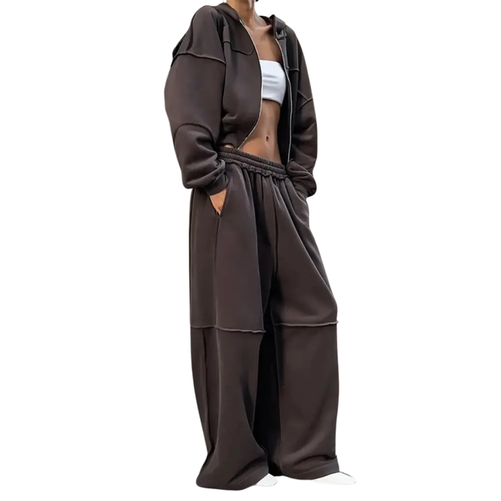 JOSLYN™ – Cozy Zip-Up Hoodie Two-Piece Set