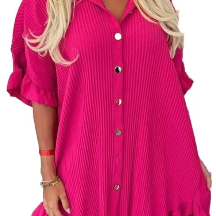 WREN™ – Ruffle Button Shirt Dress