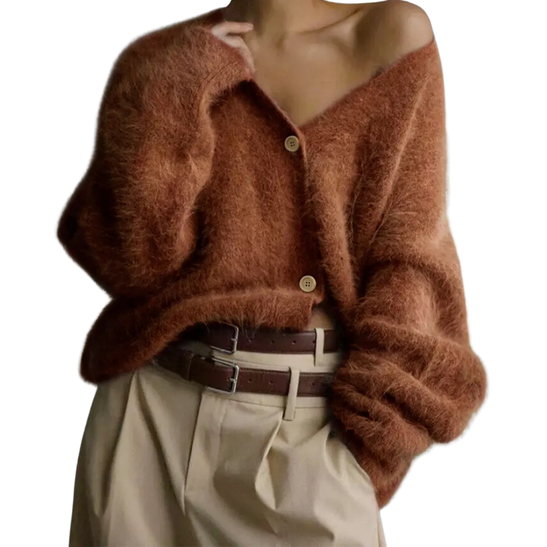 BRISEIS™ – Cozy V-Neck Button Cardigan