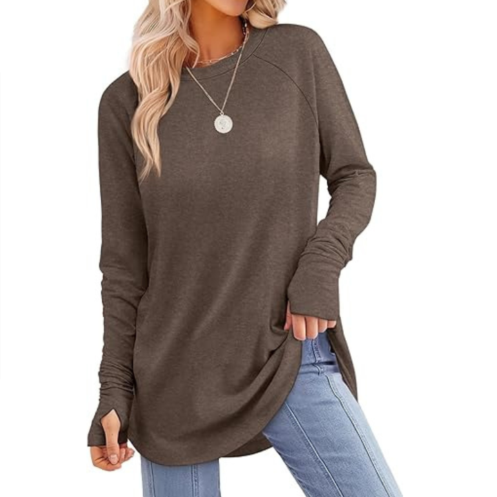 CORINNE™ – Relaxed Thumb Hole Tunic Top