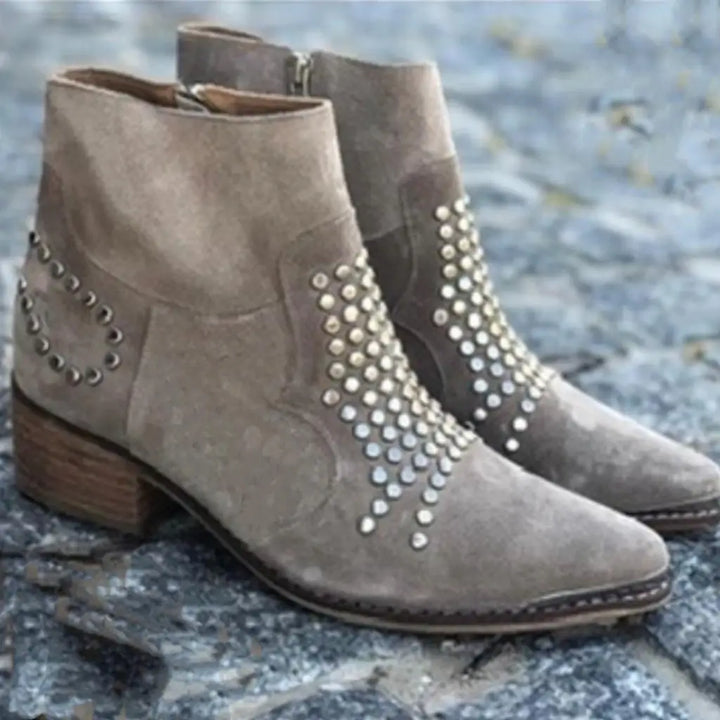 Erin - Studded Ankle Boots for Bold Style