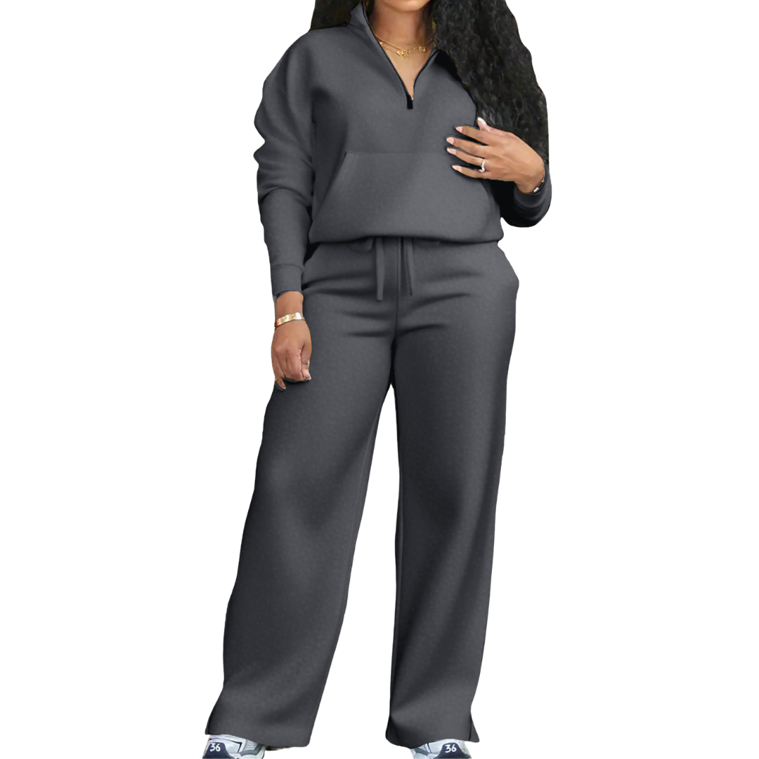 RAEWYN™ – Cozy Zip-Up Sweatshirt Two-Piece Set
