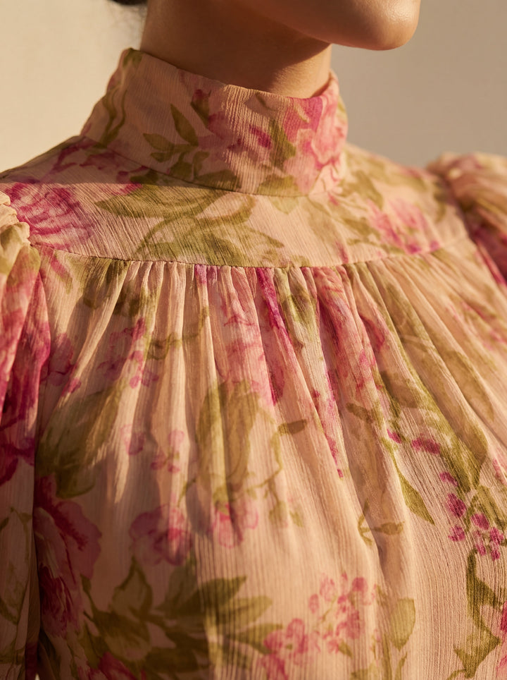 Isabella - Elegant Silk Rosario Dress