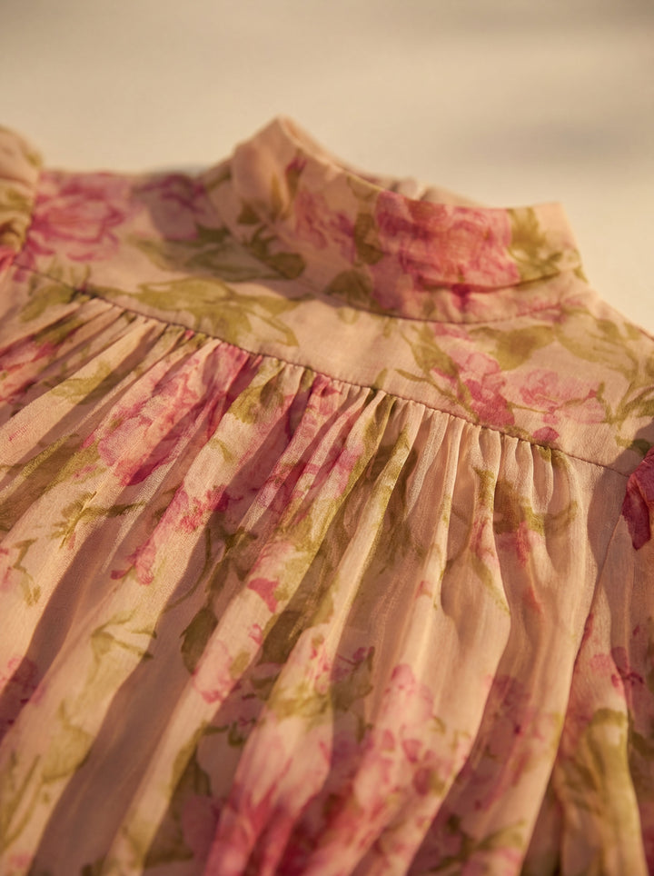 Isabella - Elegant Silk Rosario Dress