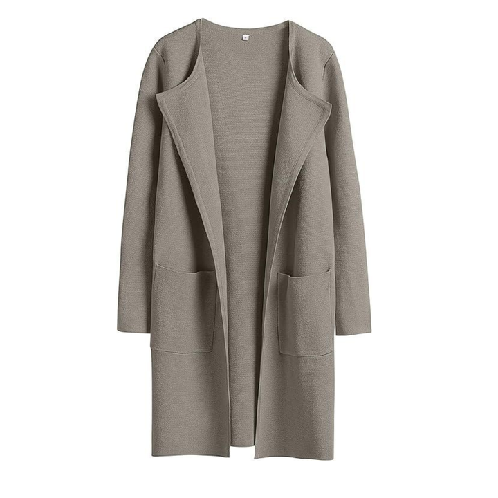FREJА™ – Cozy Lapel Open-Front Knit Cardigan