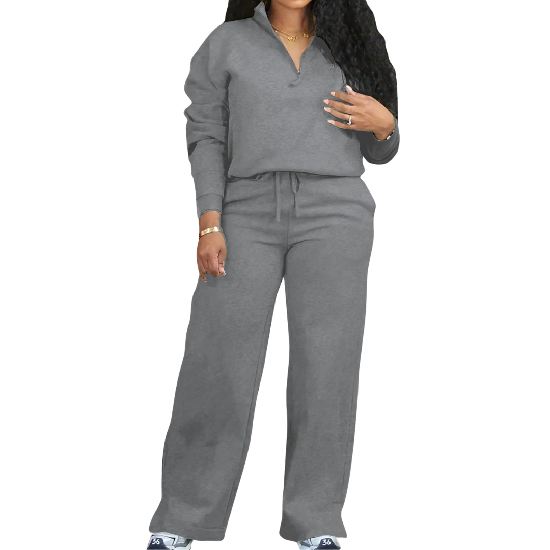 RAEWYN™ – Cozy Zip-Up Sweatshirt Two-Piece Set
