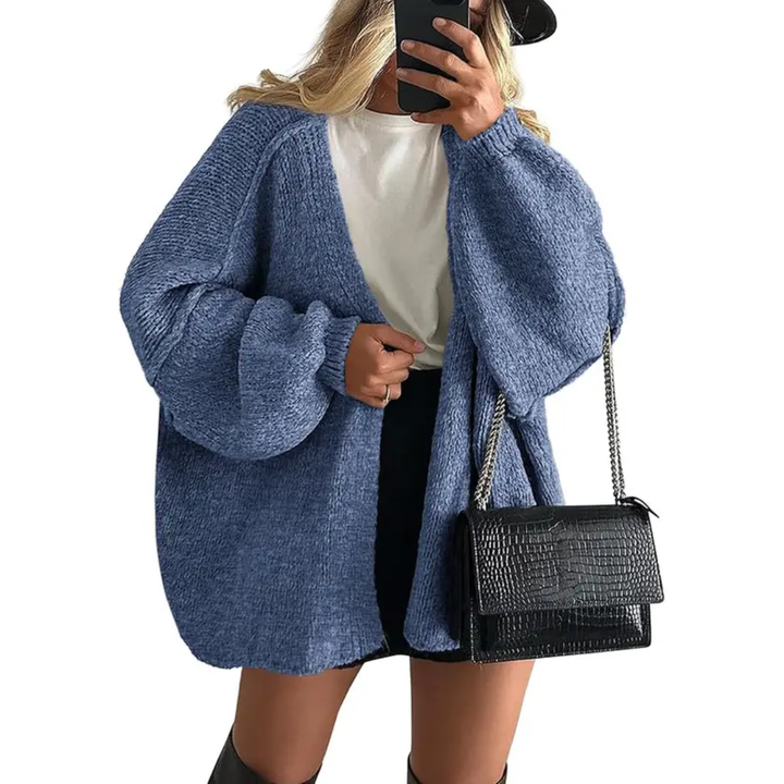 WINONA™ – Cozy Oversized Lantern Sleeve Cardigan