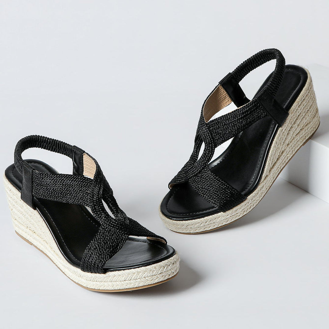 Raine – Braided Platform Wedge Sandals