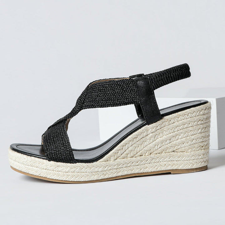Raine – Braided Platform Wedge Sandals