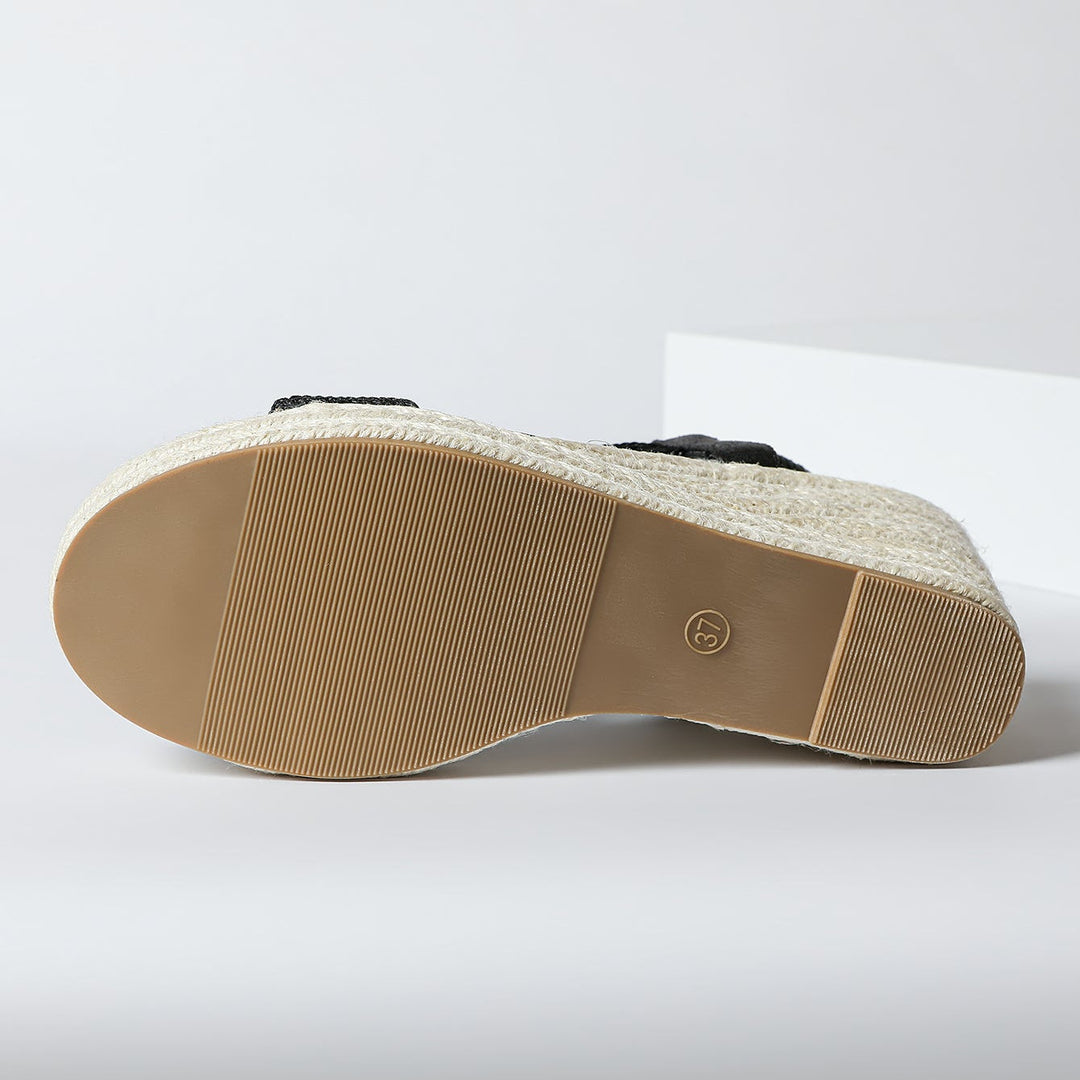 Raine – Braided Platform Wedge Sandals