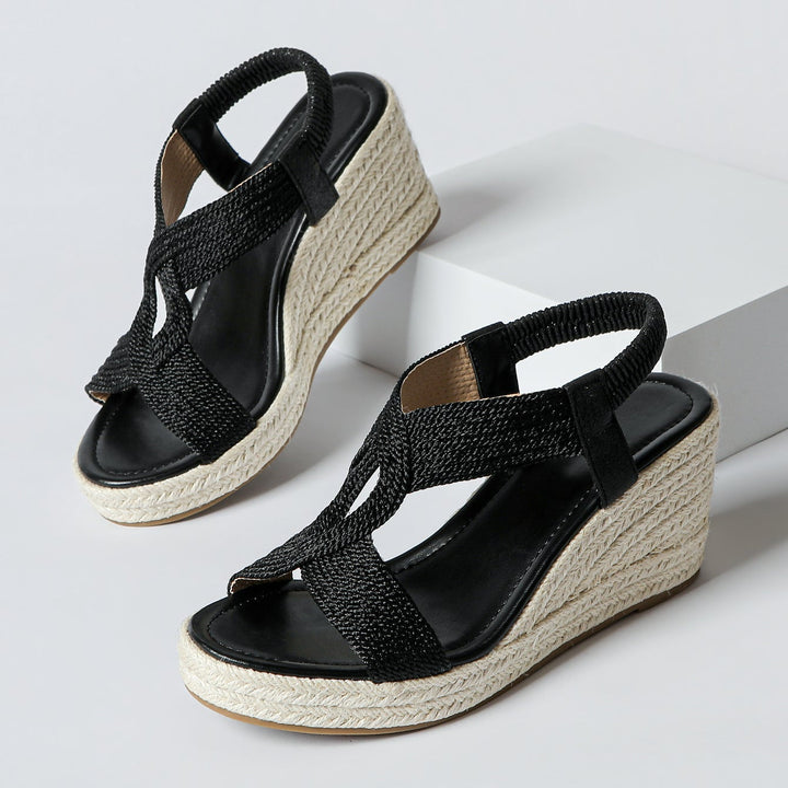 Raine – Braided Platform Wedge Sandals