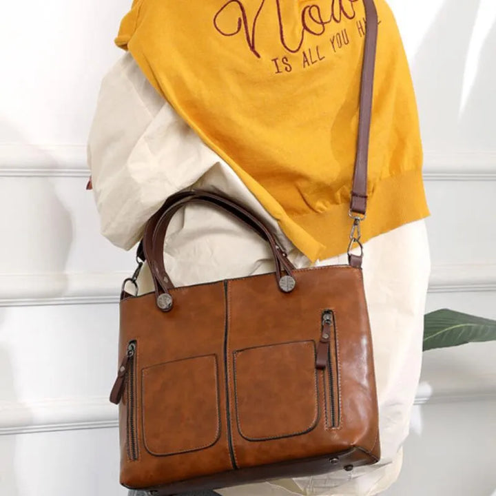 LIVIA™ - Classic Leather Handbag