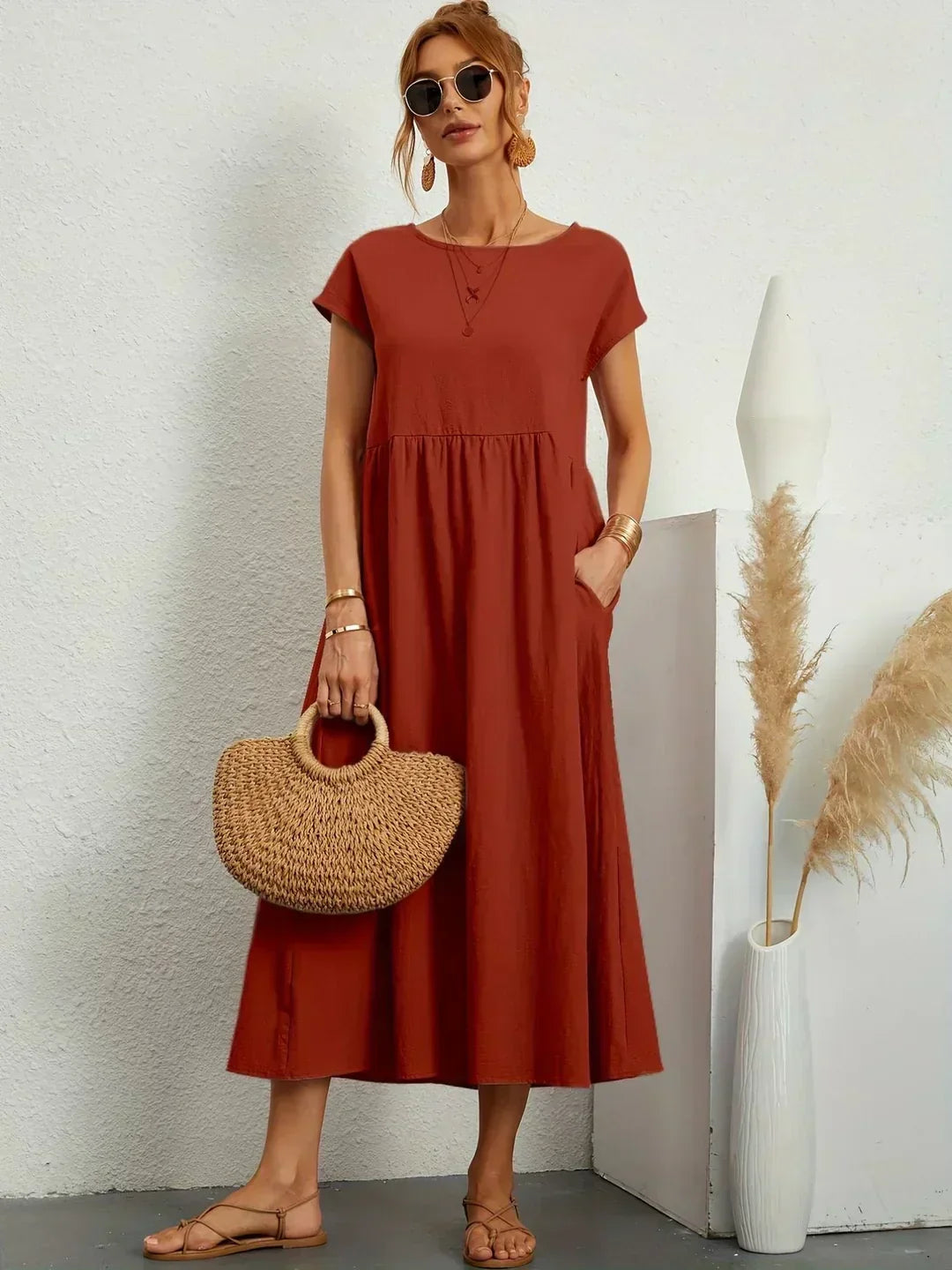Ursina™ - Fluid Midi Dress