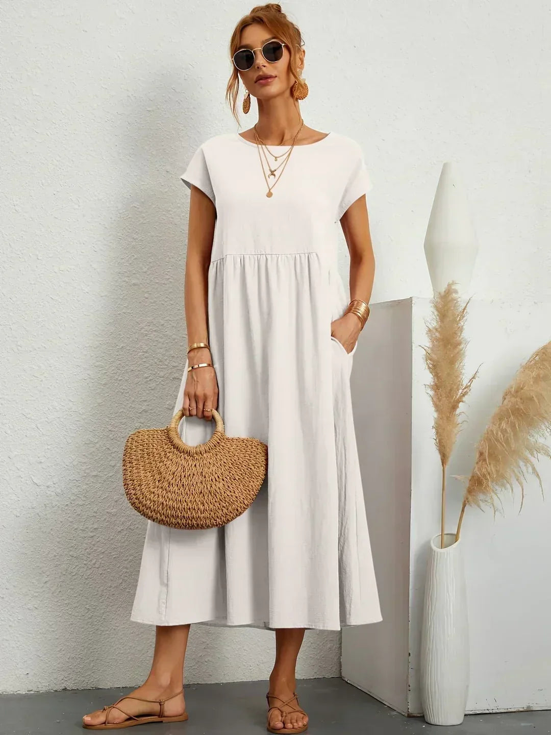 Ursina™ - Fluid Midi Dress
