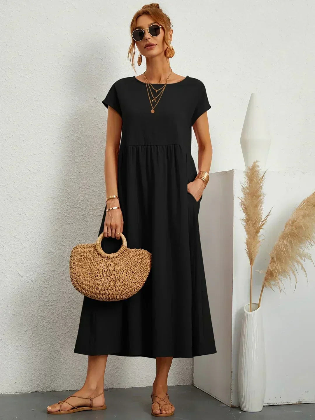 Ursina™ - Fluid Midi Dress