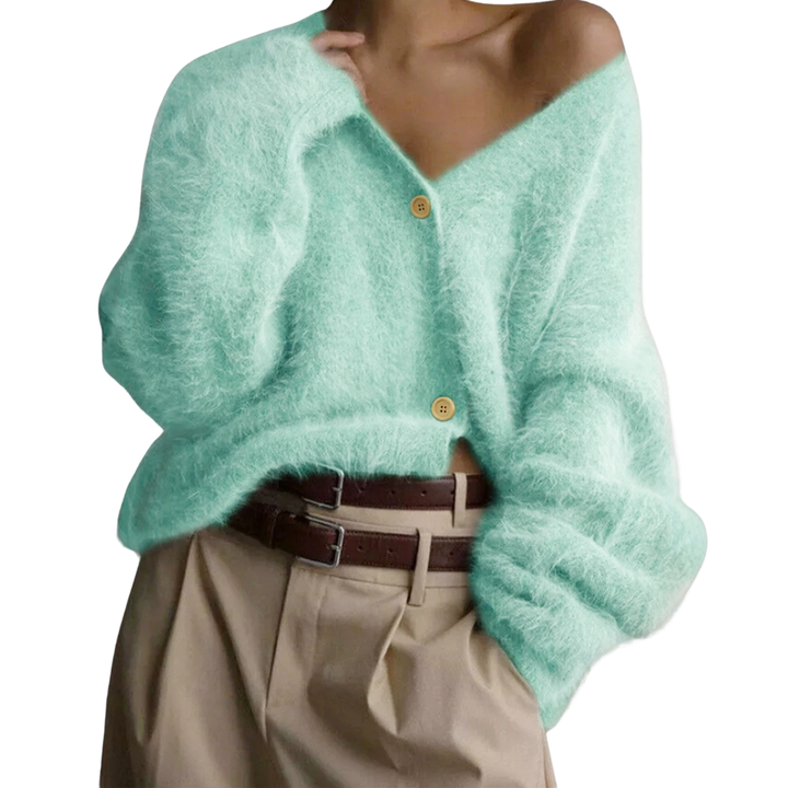 BRISEIS™ – Cozy V-Neck Button Cardigan