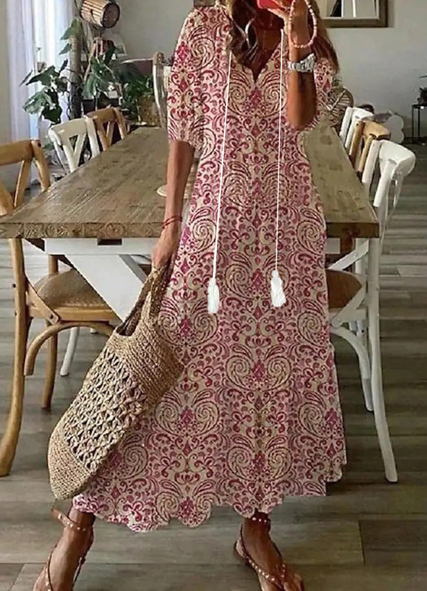 Amalia - Boho Vintage Summer Maxi Dress