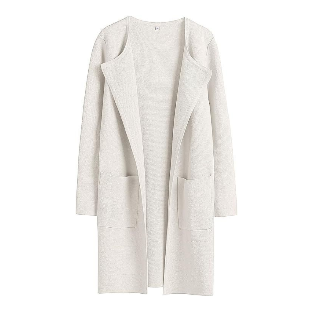 FREJА™ – Cozy Lapel Open-Front Knit Cardigan