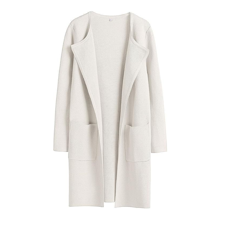 FREJА™ – Cozy Lapel Open-Front Knit Cardigan