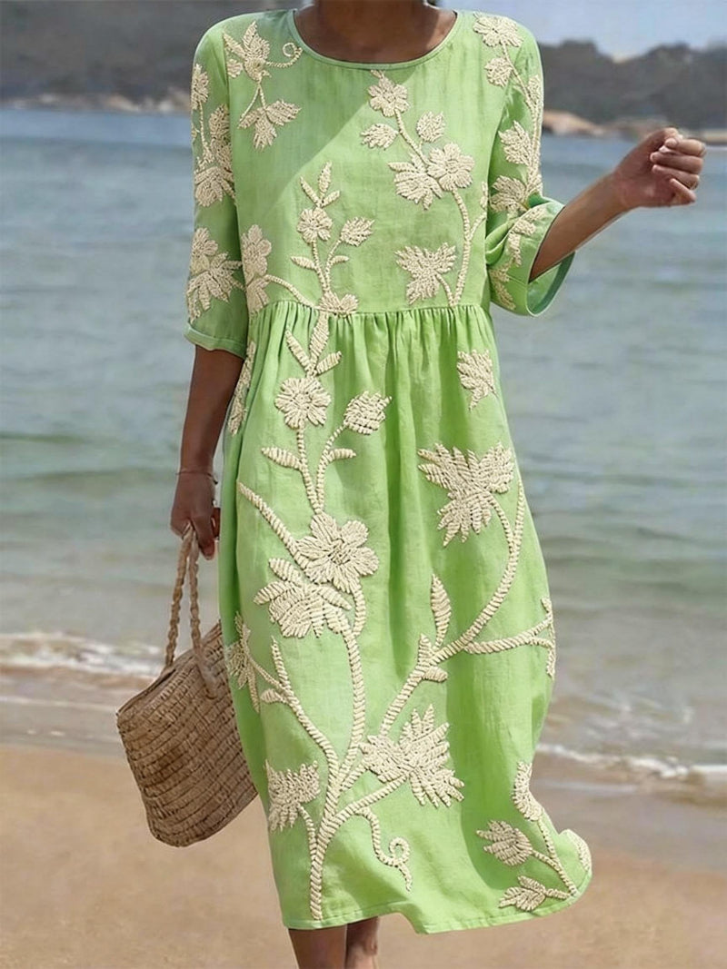 Amber - Casual Women's Dress with Floral Print