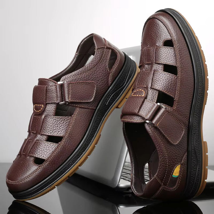Callum - Leather Closed-Toe Sandals