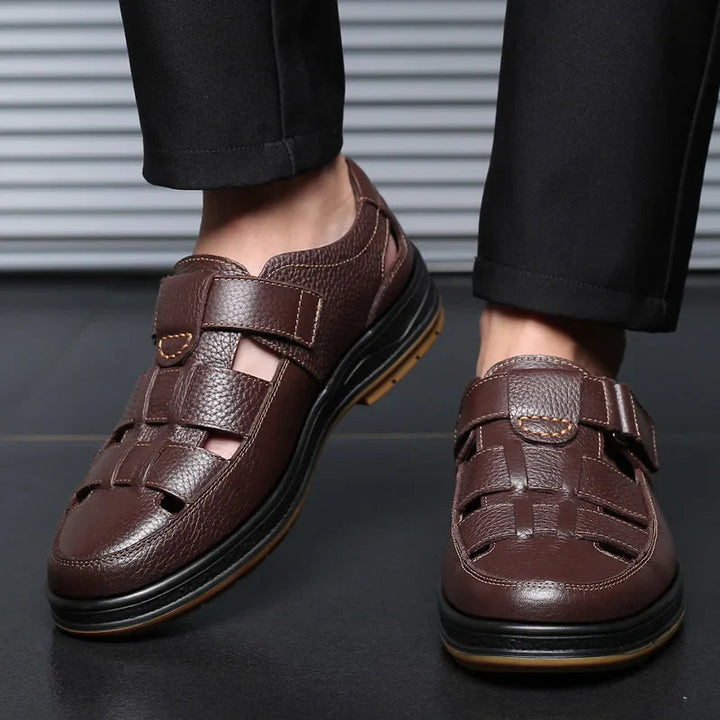 Callum - Leather Closed-Toe Sandals