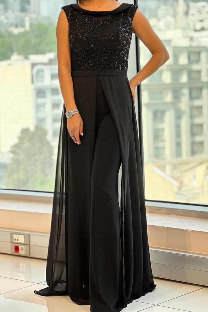 Fontella - Textured Tulle Jumpsuit